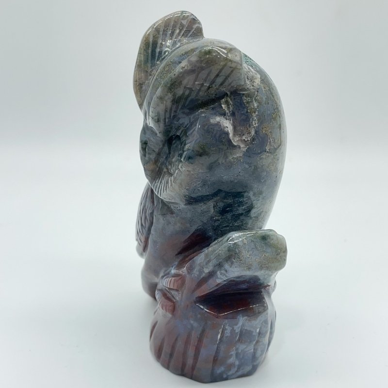 Beautiful Ocean Jasper Owl Carving - Wholesale Crystals