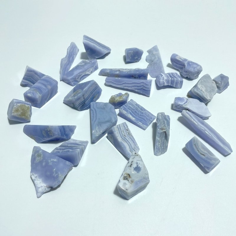 Beautiful Patterns Blue Lace Agate Free Form Mixed Size Wholesale - Wholesale Crystals