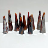 Beautiful Red&Black Stripe Agate Mixed Quartz Obelisk Point Wholesale - Wholesale Crystals