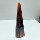 Beautiful Red&Black Stripe Agate Mixed Quartz Obelisk Point Wholesale - Wholesale Crystals