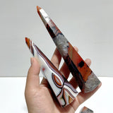 Beautiful Red&Black Stripe Agate Mixed Quartz Obelisk Point Wholesale - Wholesale Crystals