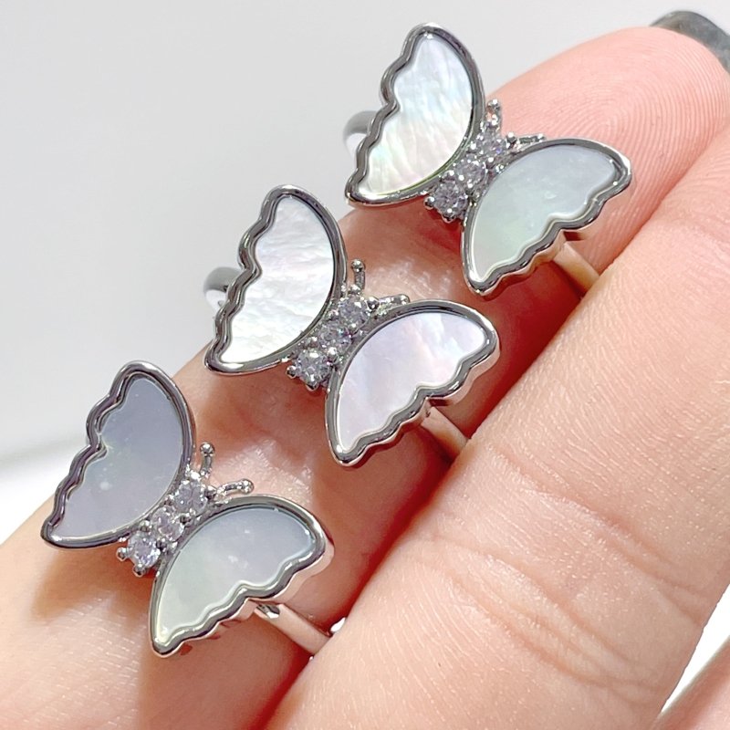 Beautiful Shell Butterfly Ring Wholesale - Wholesale Crystals