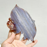 Beautiful Symmetric Agate Butterfly Wing Carving With Stand -Wholesale Crystals
