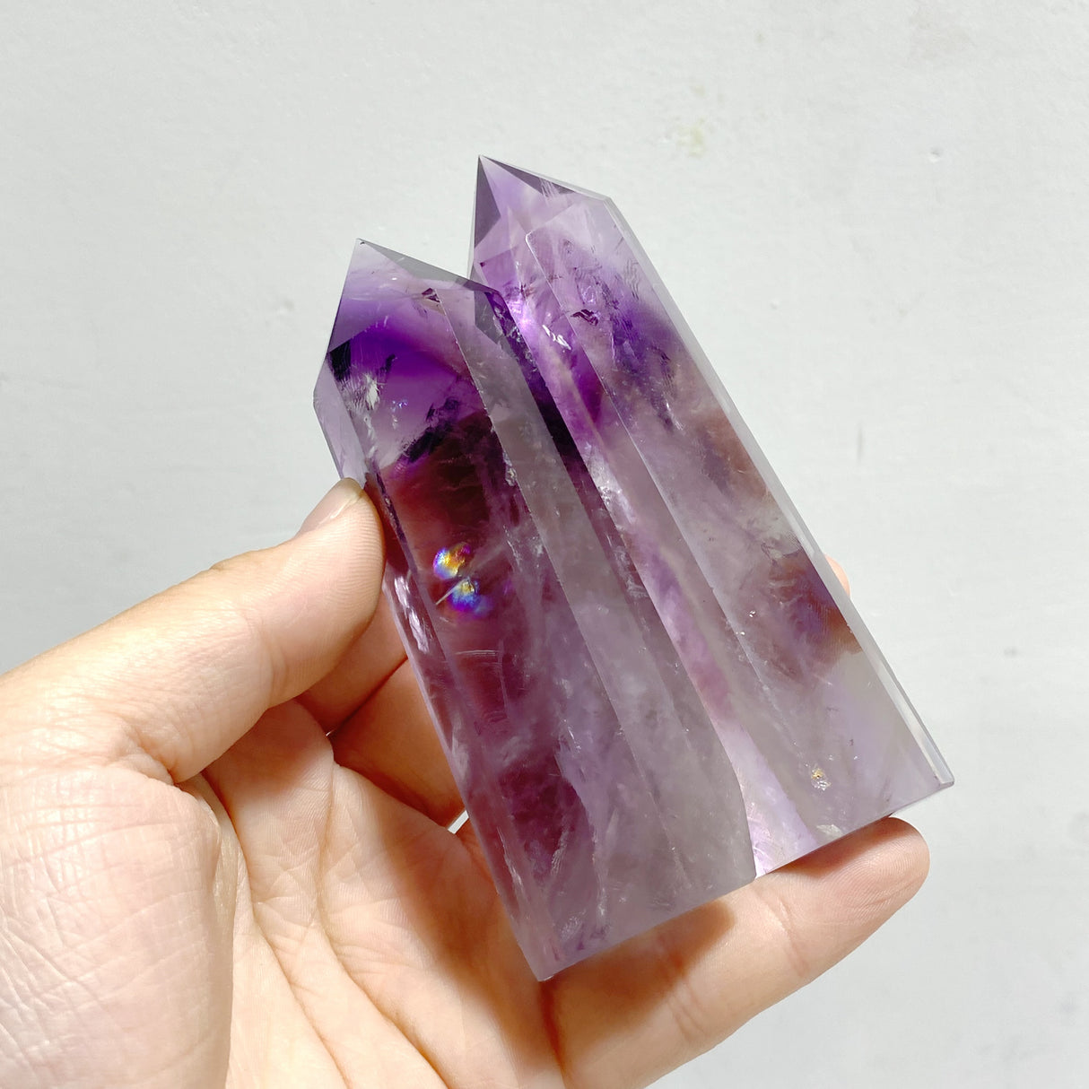 18 Pieces God's Fingerprint Amethyst Tower Point