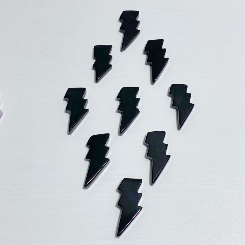 Black Obsidian & Lepidolite Lightning Carving Wholesale -Wholesale Crystals
