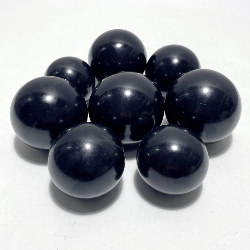 Black Pegmatite Matrix Black Tourmaline Spheres Wholesale - Wholesale Crystals