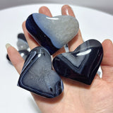 Black Stripe Agate Mixed Quartz Heart Wholesale - Wholesale Crystals