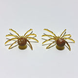 Black Sunstone Crystal Sphere Spider Ornament Handmade Alloy Spider Wholesale - Wholesale Crystals