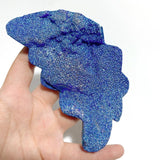 Blue Aura Quartz Cluster Angel Wing Carving With Stand - Wholesale Crystals