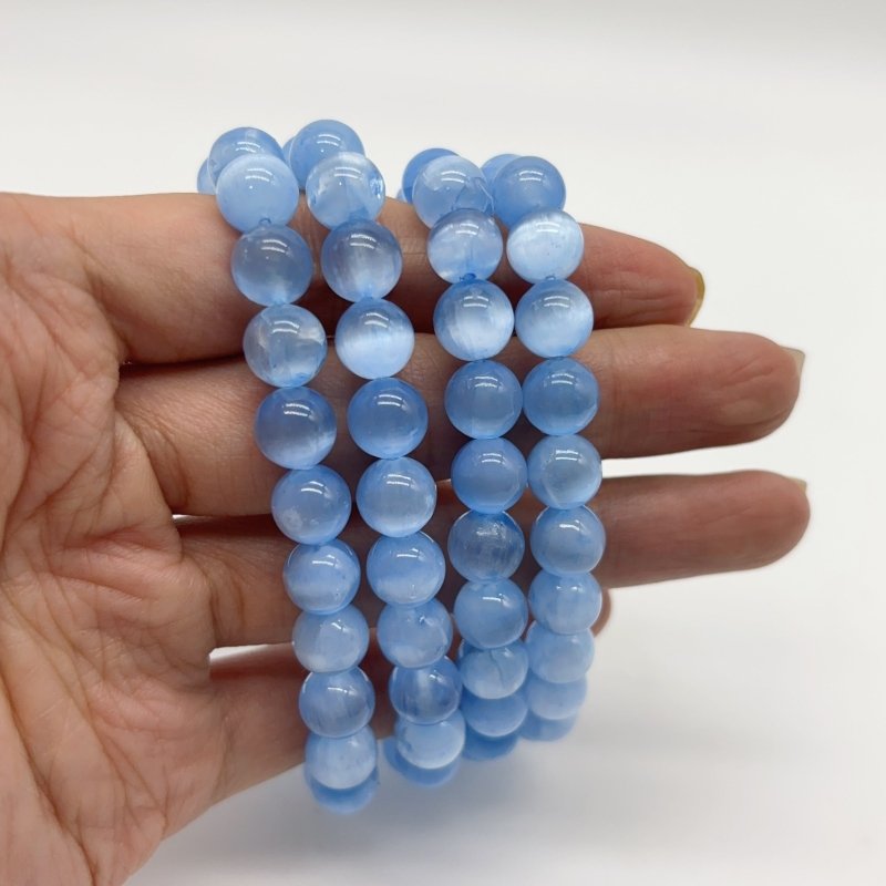 Blue Aura Selenite Crystal Bracelet Wholesale -Wholesale Crystals