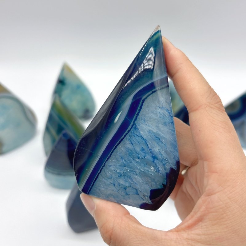 Blue Dyed Agate Arrow Head Shape Wholesale - Wholesale Crystals