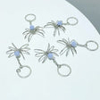 Blue Lace Agate Sphere Spider Ornament Handmade Alloy Keychain Wholesale - Wholesale Crystals