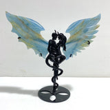 Blue Onyx Demon And Angel Wing Carving With Stand - Wholesale Crystals