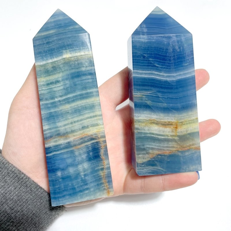 Blue Onyx Four - sided Tower Point Wholesale - Wholesale Crystals