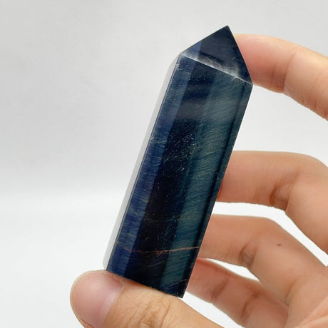 Blue Tiger Eye Four-Sided Tower Points Wholesale -Wholesale Crystals