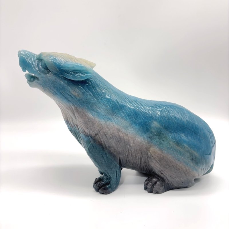 Blue Trolleite Wolf Crystal Carving -Wholesale Crystals