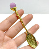Colorful Fluorite Sphere Coffee Spoon Wholesale