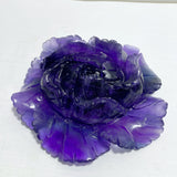 Beautiful Purple Fluorite Flower Carving
