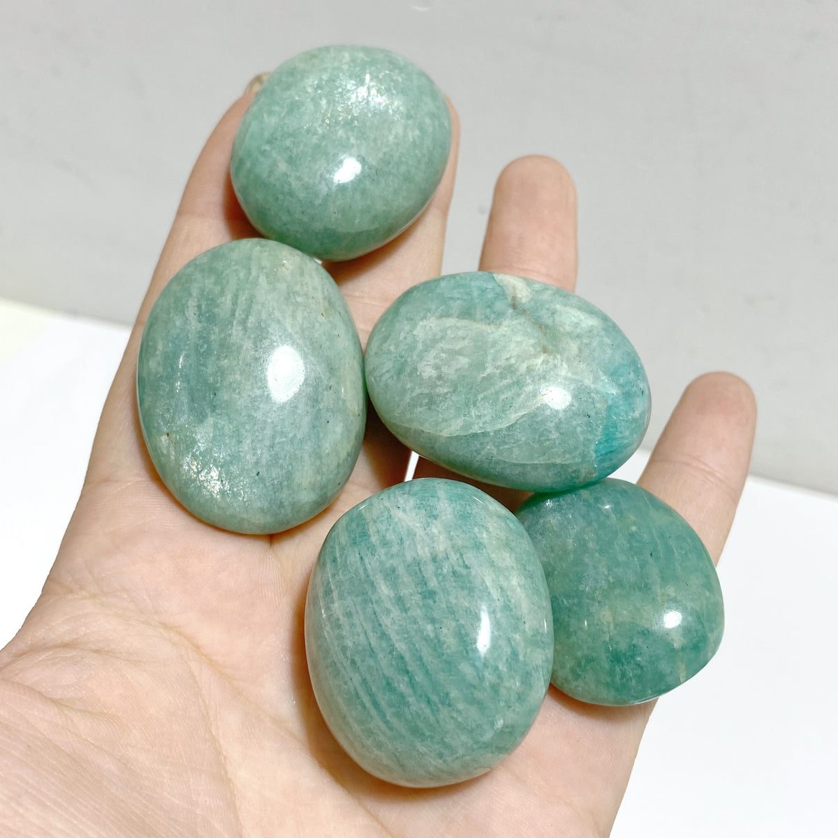 Normal Quality Small Amazonite Palm Stone Wholesale