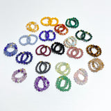 21 Types Crystal Beaded Rings Wholesale Tiger Eye Blue Aventurine
