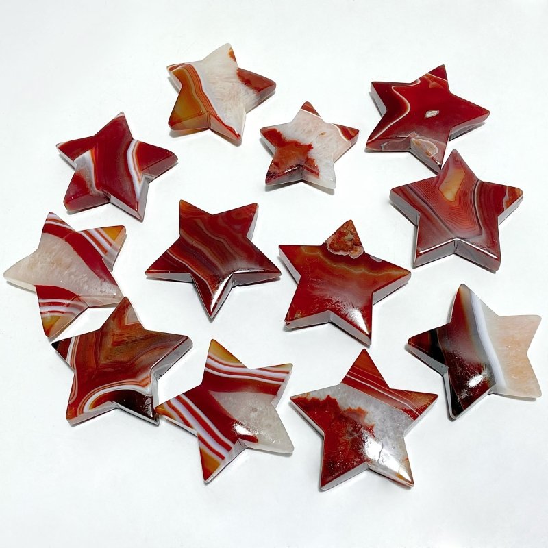 Carnelian Stripe Agate Mixed Quartz Star Wholesale - Wholesale Crystals