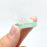 Caterpillar On Leaf Mini Carving Wholesale Tiger Eye Rose Quartz - Wholesale Crystals