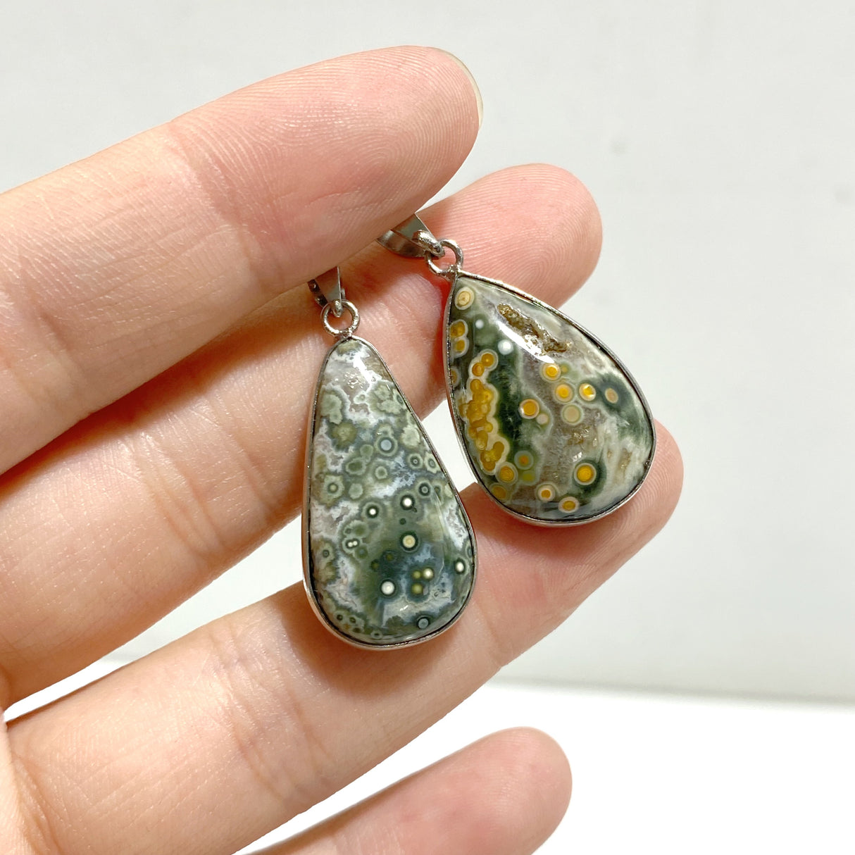 45 Pieces Vein Ocean Japser Pendant