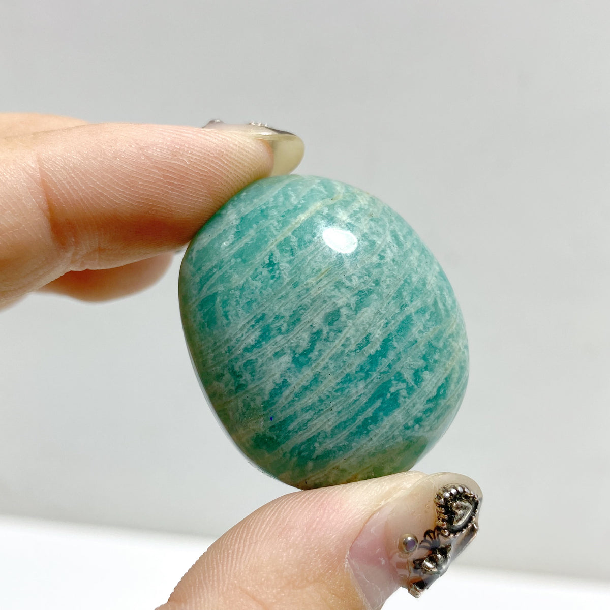 Normal Quality Small Amazonite Palm Stone Wholesale