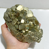 Natural Pyrite Mineral Specimen With Stand #A1