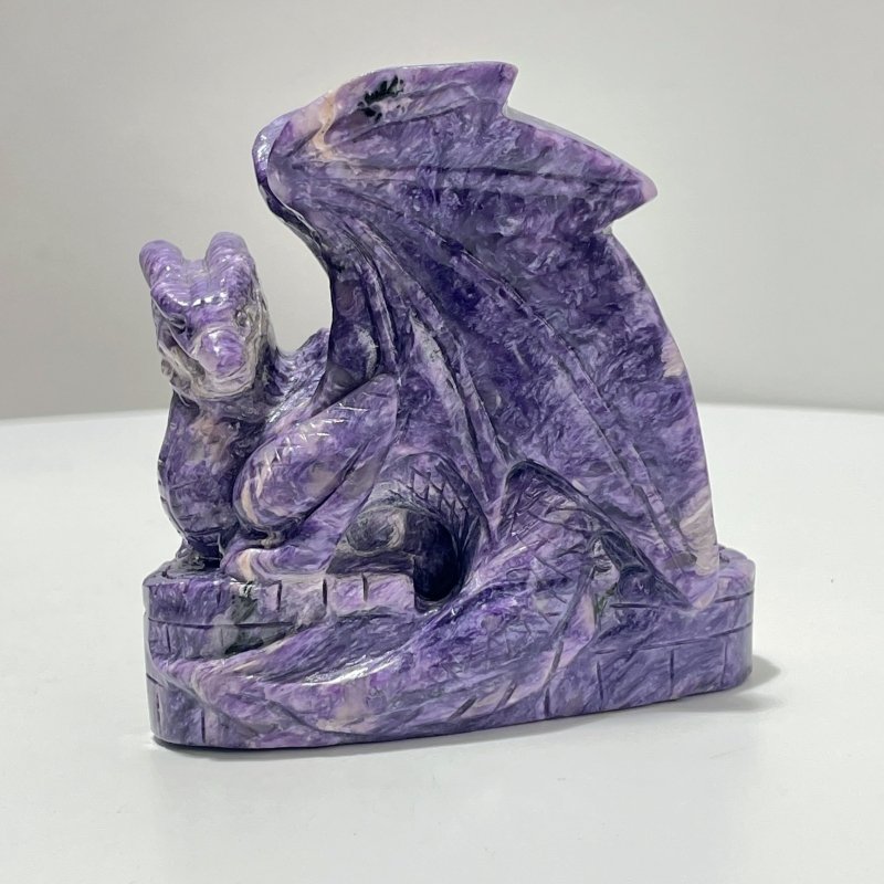 Charoite Flying Dragon Carving #1 - Wholesale Crystals