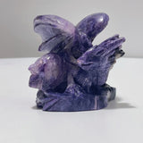 Charoite Flying Dragon Skull Carving #3 - Wholesale Crystals