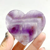 Chevron Amethyst Heart Wing Carving With Stand -Wholesale Crystals