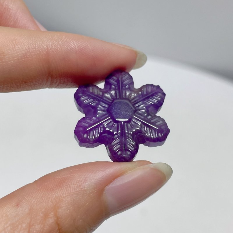 Chevron Amethyst Snowflake Carving Wholesale - Wholesale Crystals