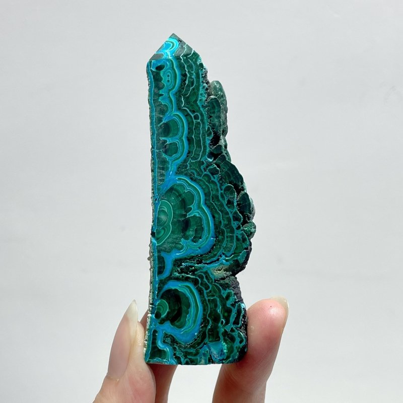 Chrysocolla Mixed Malachite Raw Side Point Tower Wholesale - Wholesale Crystals