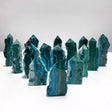Chrysocolla Mixed Malachite Raw Side Point Tower Wholesale - Wholesale Crystals