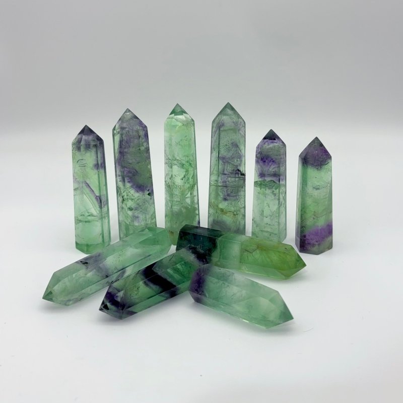 Clear Green Fluorite Points Wholesale -Wholesale Crystals
