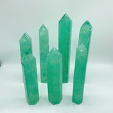 Clear Green Fluorite Tower Points Wholesale 5.5-8.6in(14-22cm) -Wholesale Crystals