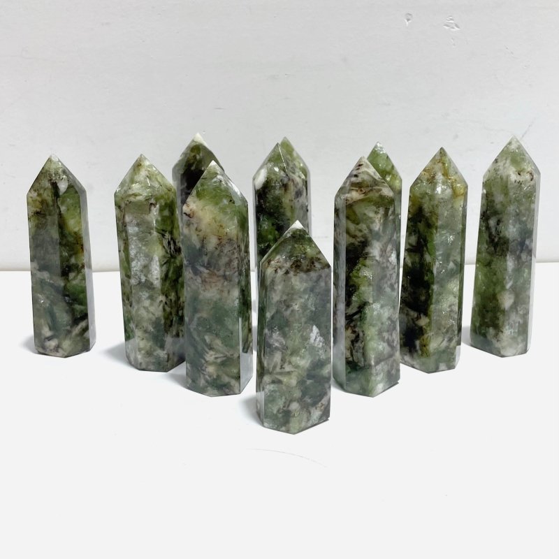 Clear Green Mica Point Wholesale - Wholesale Crystals