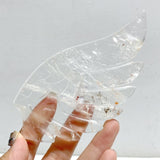 Clear Quartz Heart Wing Carving With Stand -Wholesale Crystals