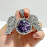 Clearance(defect) - 10 Types Wing Pendants Wholesale Amethyst Chevron Green Aventurine Tiger Eye - Wholesale Crystals