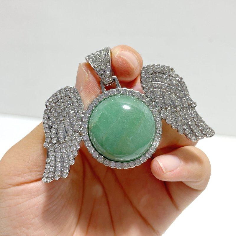 Clearance(defect) - 10 Types Wing Pendants Wholesale Amethyst Chevron Green Aventurine Tiger Eye - Wholesale Crystals