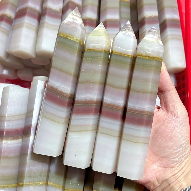 Colorful Afghanistan Jade Tower Point Wholesale - Wholesale Crystals