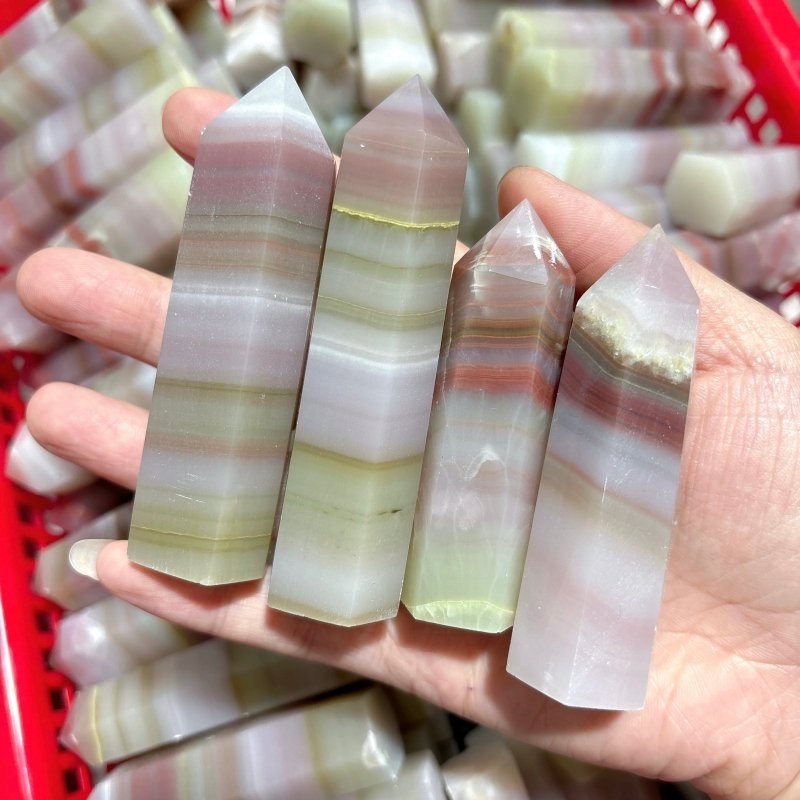 Colorful Afghanistan Jade Tower Point Wholesale - Wholesale Crystals