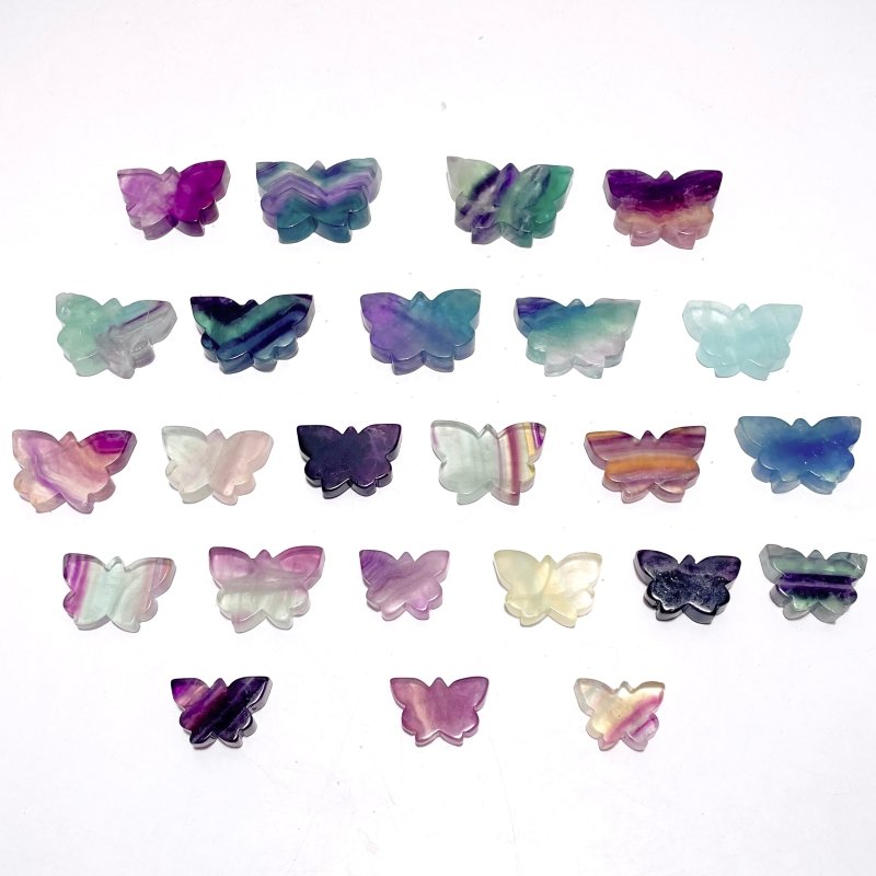 Colorful Fluorite Butterfly Carving Wholesale - Wholesale Crystals