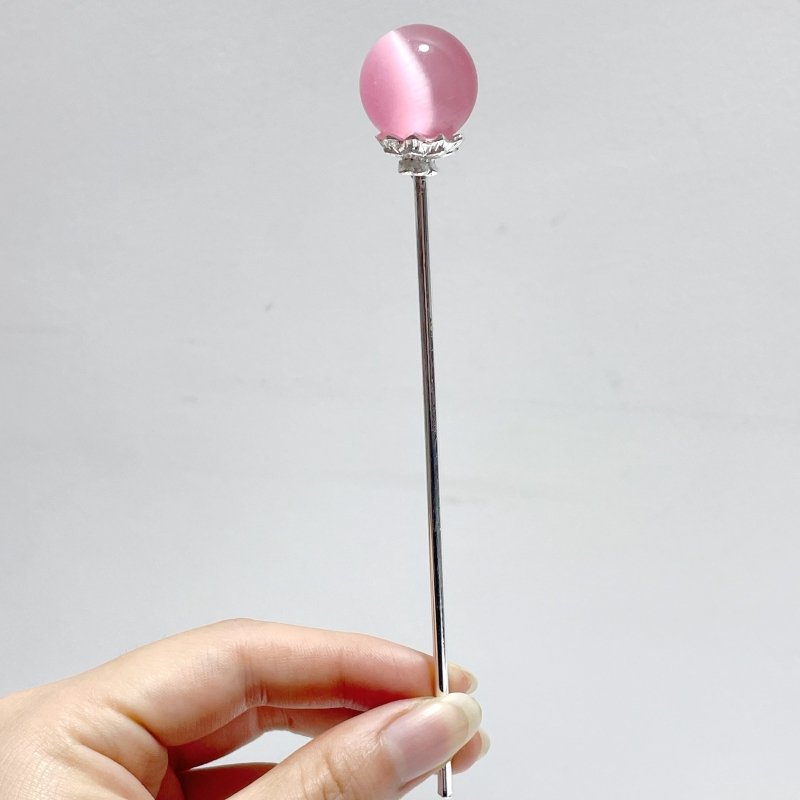 Colorful Glass Cat Eye Small Sphere Hairpin Wholesale - Wholesale Crystals