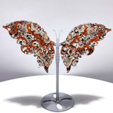 Colorful Jasper Butterfly Wing Carving With Stand - Wholesale Crystals