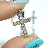 Colorful Tourmaline Cross Shape Pendant Wholesale - Wholesale Crystals