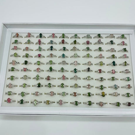 Colorful Tourmaline Ring Closeout(defective) -Wholesale Crystals