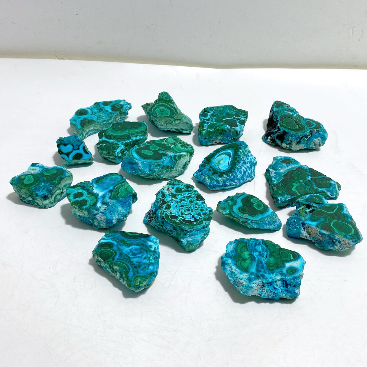 16 Pieces Beautiful Raw Chrysocolla Mixed Malachite Specimen