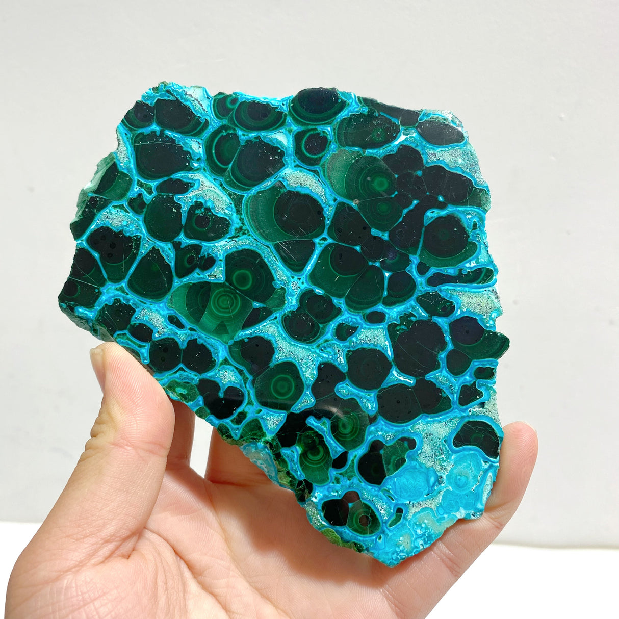 5 Pieces High Quality Beautiful Chrysocolla Mixed Malachite Slab Specimen #8